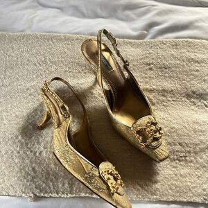 Dolce & Gabbana Gold Embellished Heels